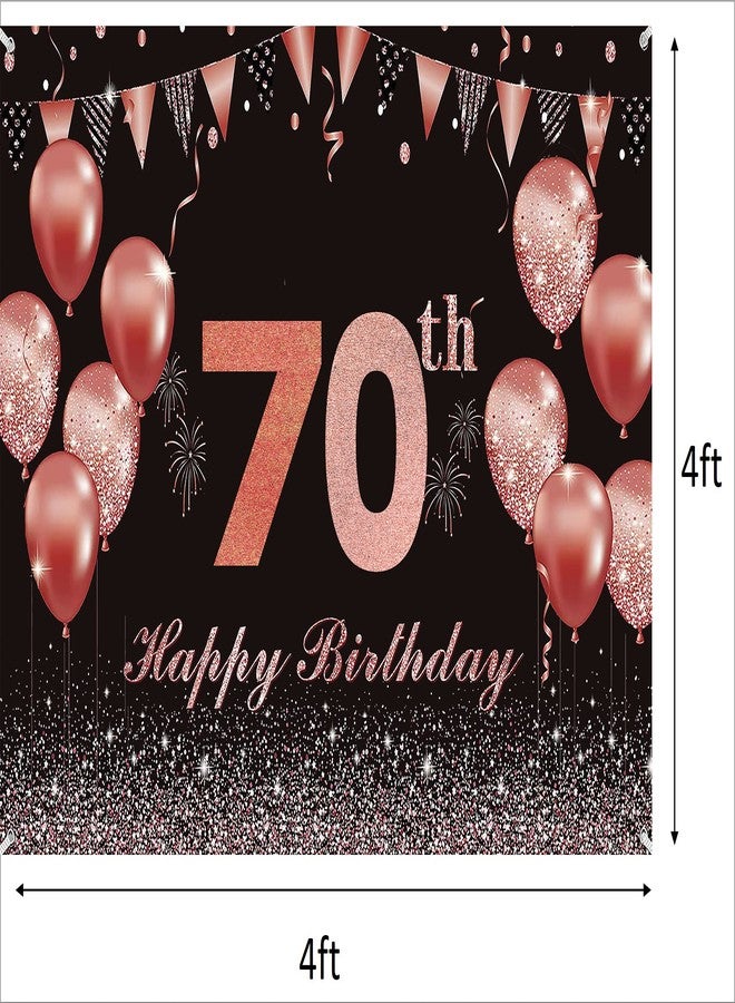Theme My Party 70th Milestone Birthday Party Supplies, Decoration with Happy Birthday Backdrop Banner (4FT X 4FT) - Image 4